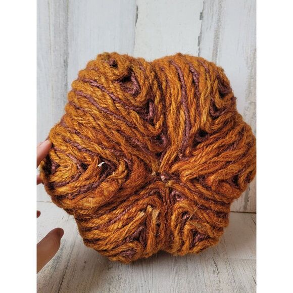 Fall pumpkin yarn country Harvest Halloween home prop decor - Picture 7 of 8